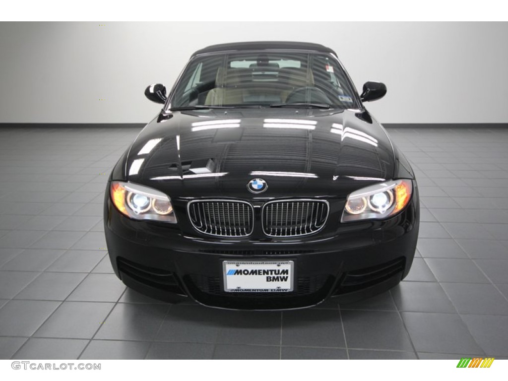 2012 1 Series 135i Convertible - Jet Black / Savanna Beige photo #6