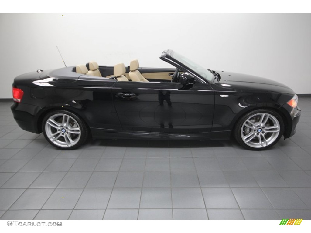 2012 1 Series 135i Convertible - Jet Black / Savanna Beige photo #7