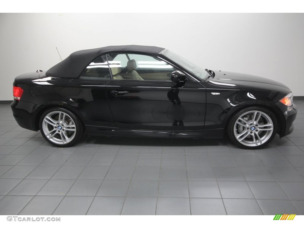 2012 1 Series 135i Convertible - Jet Black / Savanna Beige photo #8