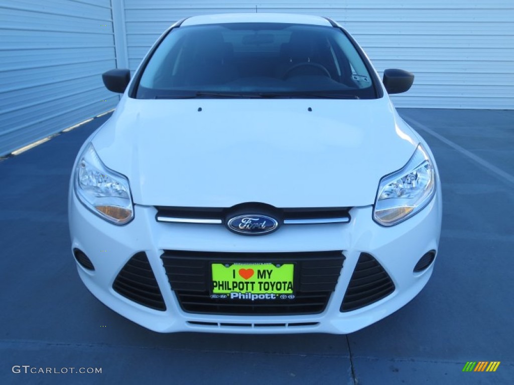 2012 Focus S Sedan - Oxford White / Charcoal Black photo #7