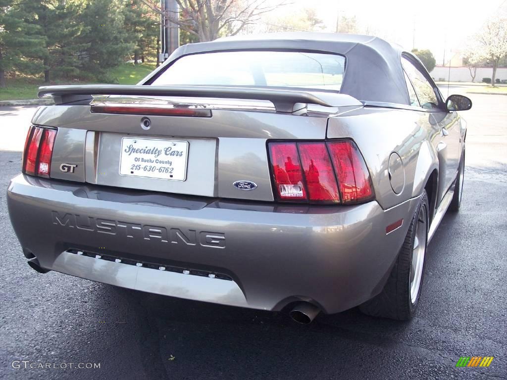 2002 Mustang GT Convertible - Mineral Grey Metallic / Dark Charcoal photo #42