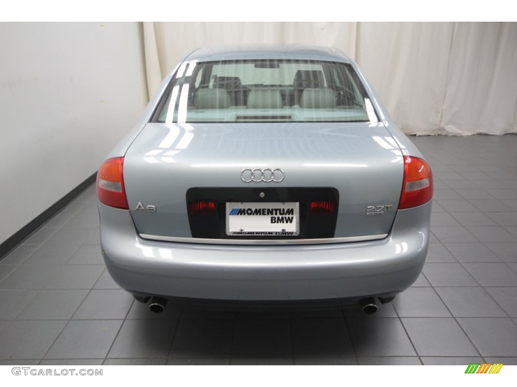 2002 A6 2.7T quattro Sedan - Crystal Blue Metallic / Platinum photo #12