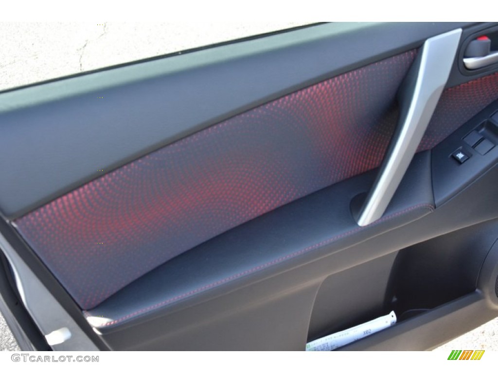 2013 Mazda MAZDA3 MAZDASPEED3 MAZDASPEED Black MPS Leather Door Panel Photo #74654121