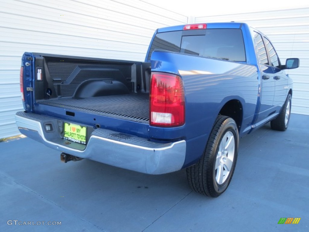 2009 Ram 1500 SLT Quad Cab - Deep Water Blue Pearl / Dark Slate/Medium Graystone photo #3