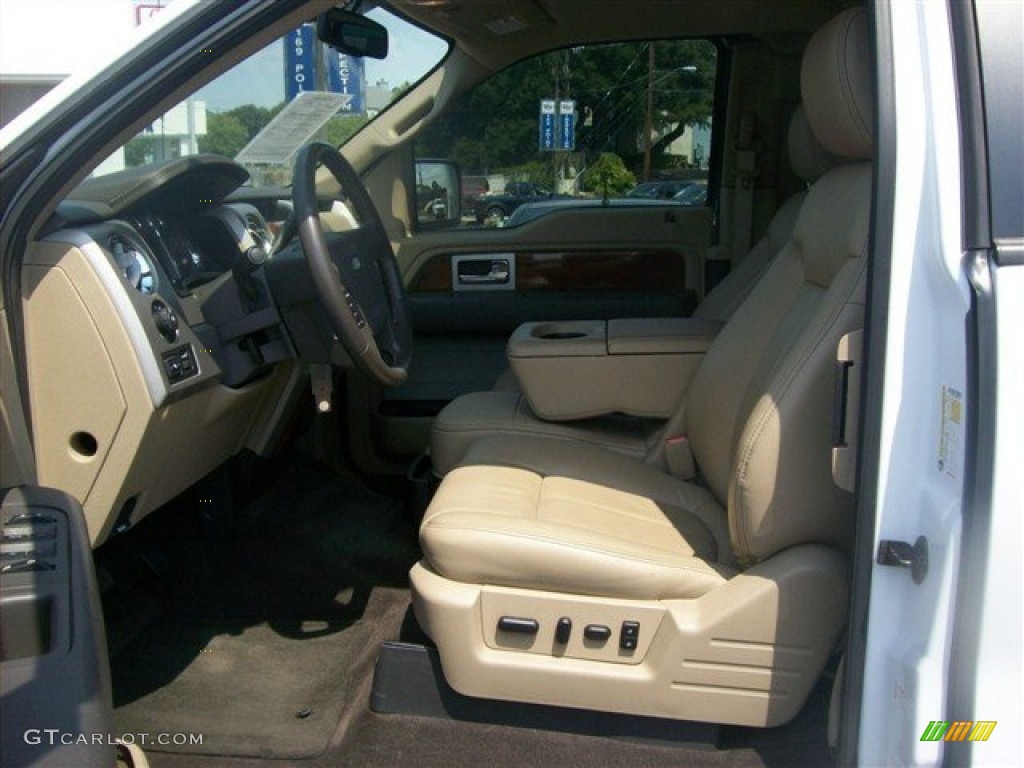 2010 F150 Lariat SuperCab - Oxford White / Tan photo #12