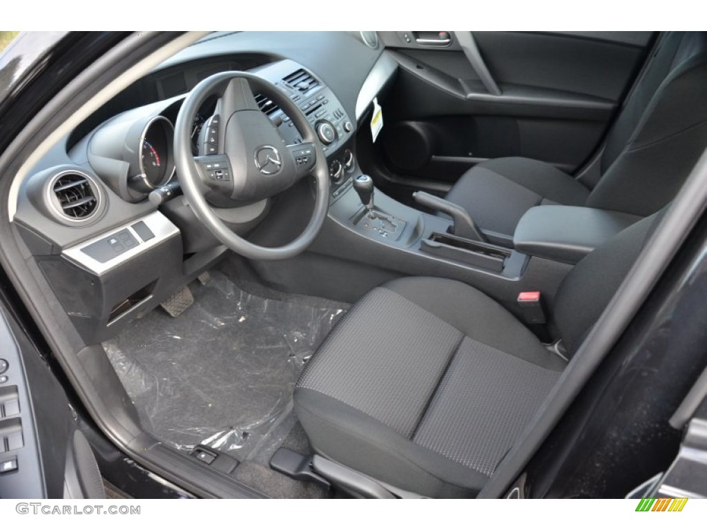 Black Interior 2013 Mazda MAZDA3 i Sport 4 Door Photo #74655315