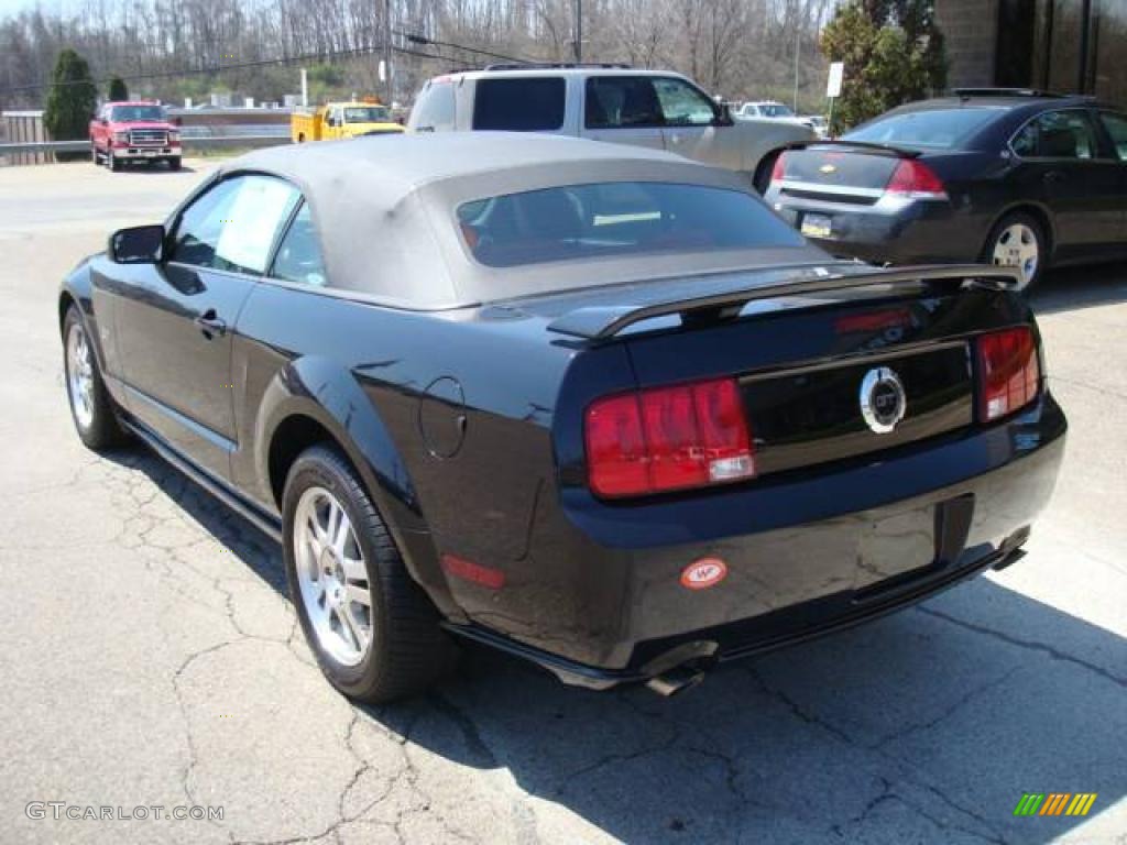 2005 Mustang GT Premium Convertible - Black / Red Leather photo #2