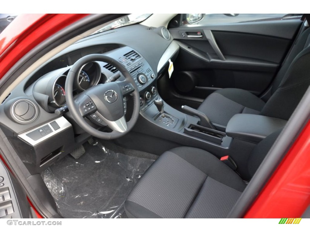 Black Interior 2013 Mazda MAZDA3 i Touring 4 Door Photo #74655638