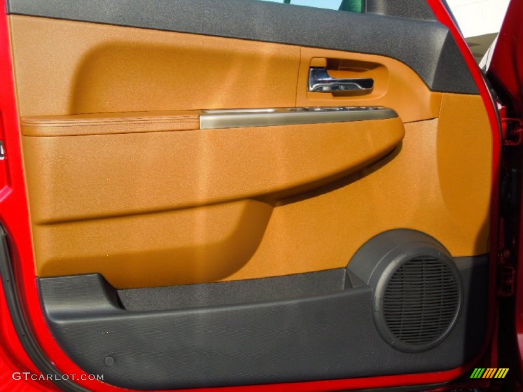 2012 Jeep Liberty Limited Dark Slate Gray/Dark Saddle Door Panel Photo #74655747