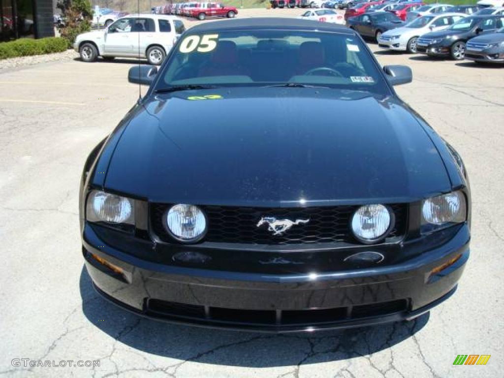 2005 Mustang GT Premium Convertible - Black / Red Leather photo #7