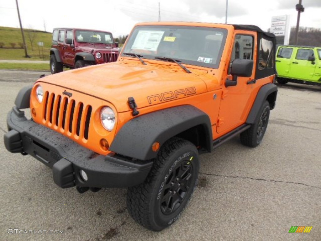 Crush Orange 2013 Jeep Wrangler Moab Edition 4x4 Exterior Photo #74655855