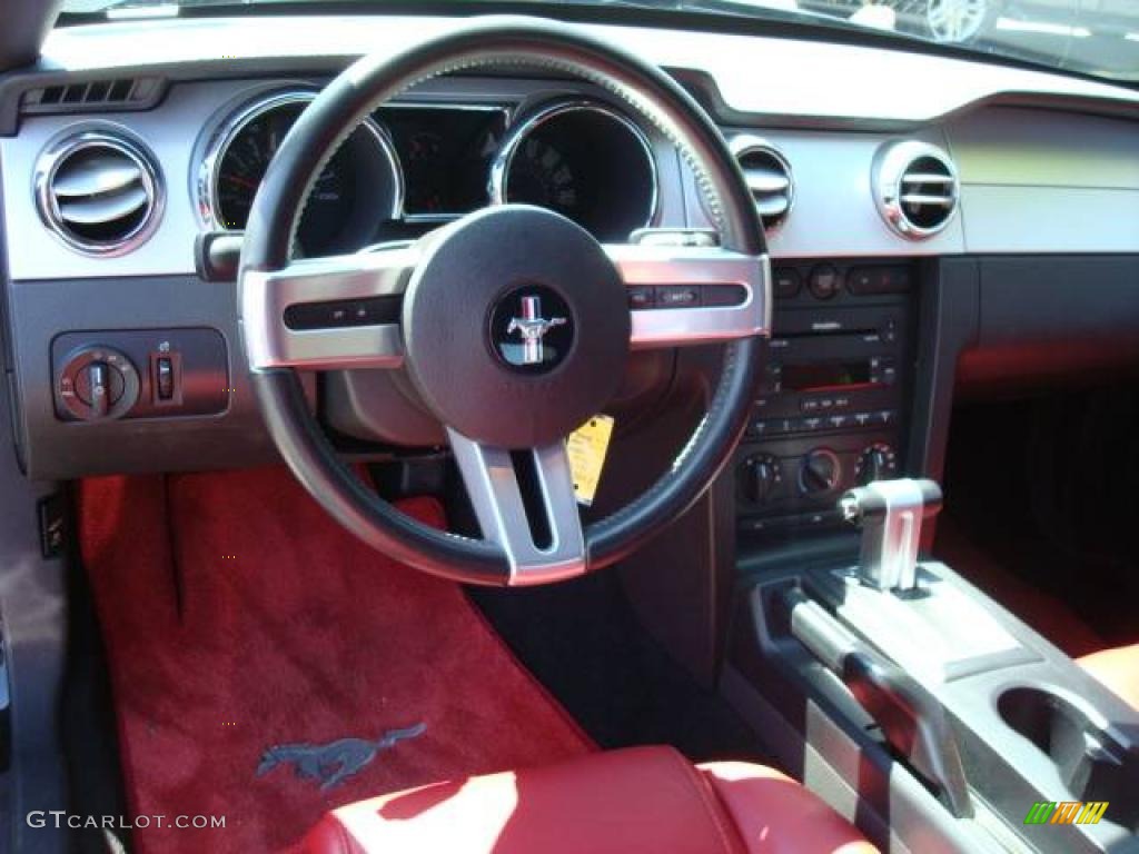2005 Mustang GT Premium Convertible - Black / Red Leather photo #12