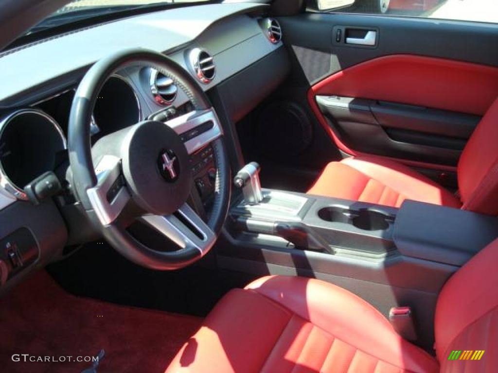 2005 Mustang GT Premium Convertible - Black / Red Leather photo #14