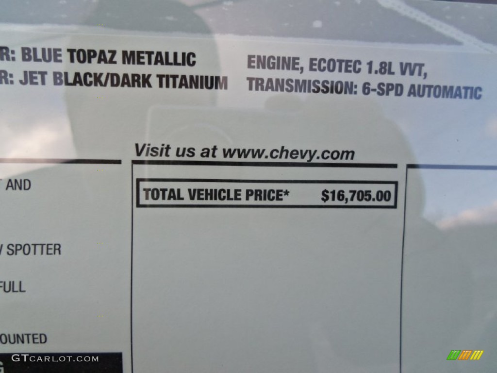 2013 Chevrolet Sonic LS Hatch Window Sticker Photo #74656584