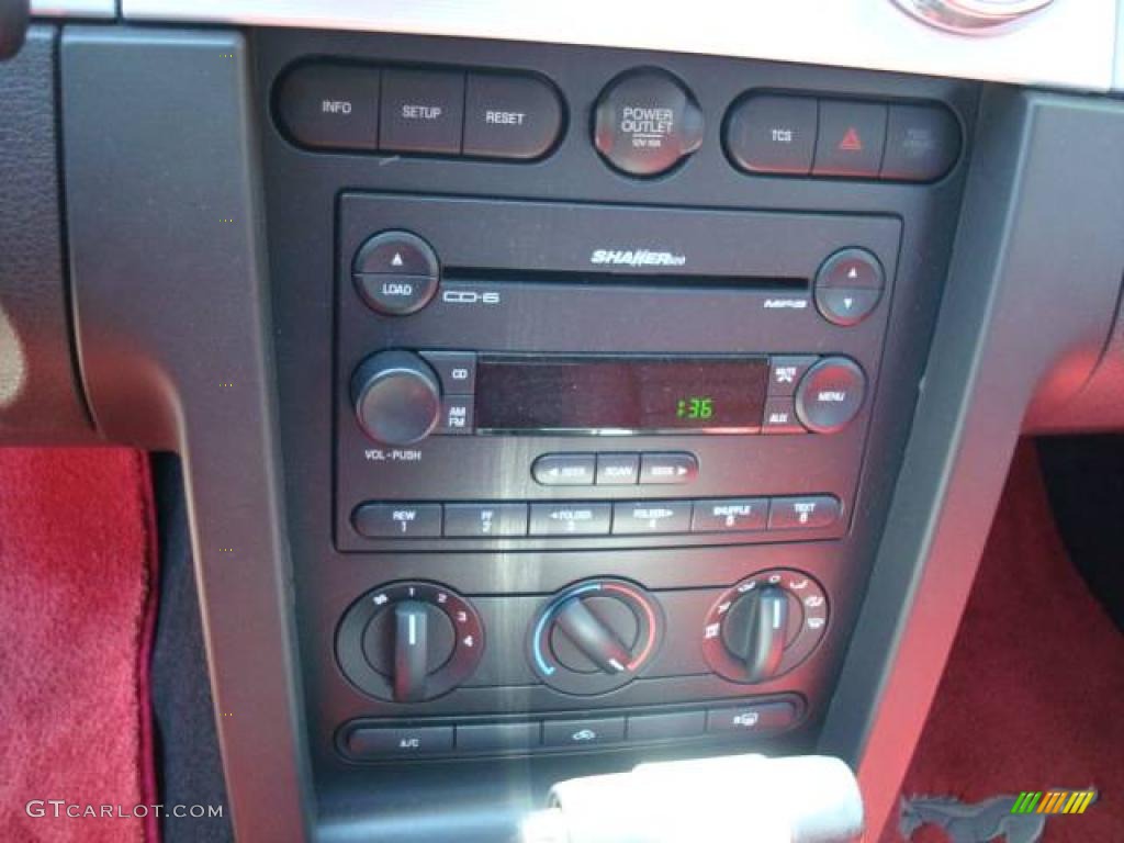 2005 Mustang GT Premium Convertible - Black / Red Leather photo #18