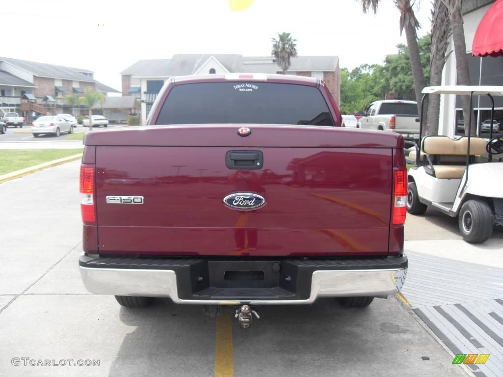 2006 F150 XLT SuperCrew - Dark Toreador Red Metallic / Tan photo #2