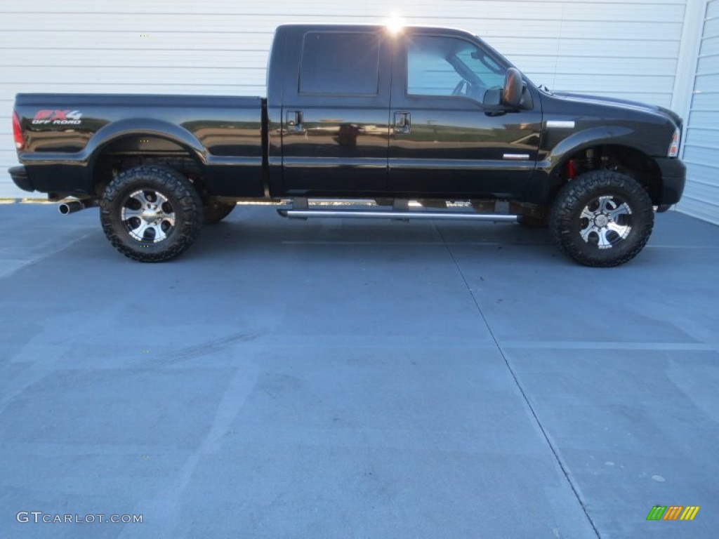 Black 2005 Ford F250 Super Duty FX4 Crew Cab 4x4 Exterior Photo #74657568