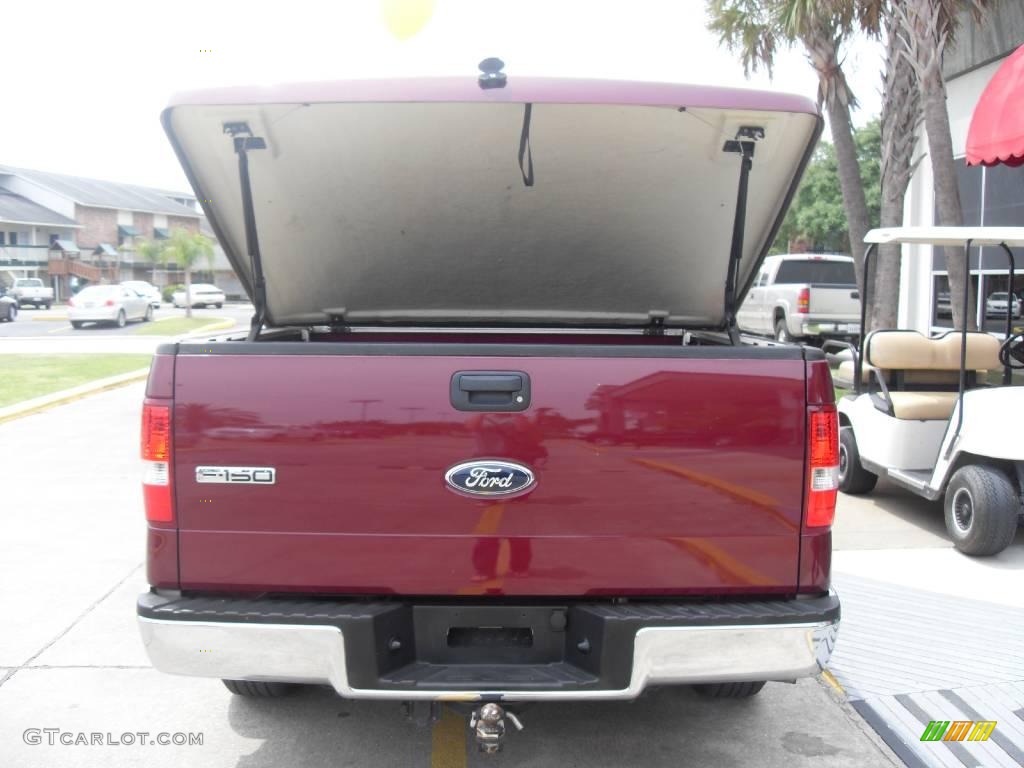 2006 F150 XLT SuperCrew - Dark Toreador Red Metallic / Tan photo #4