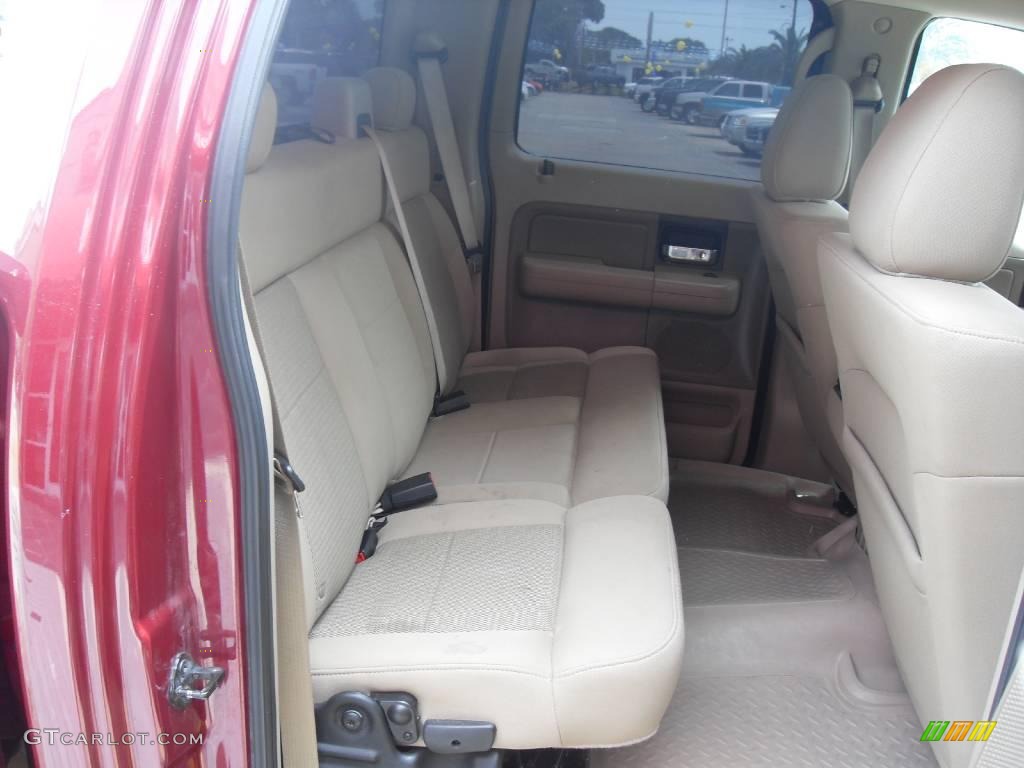 2006 F150 XLT SuperCrew - Dark Toreador Red Metallic / Tan photo #13