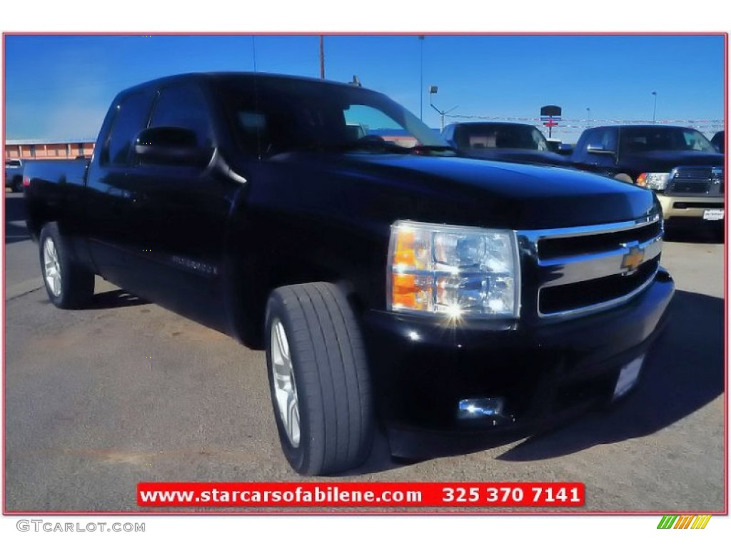 2008 Silverado 1500 LTZ Extended Cab - Black / Ebony photo #11