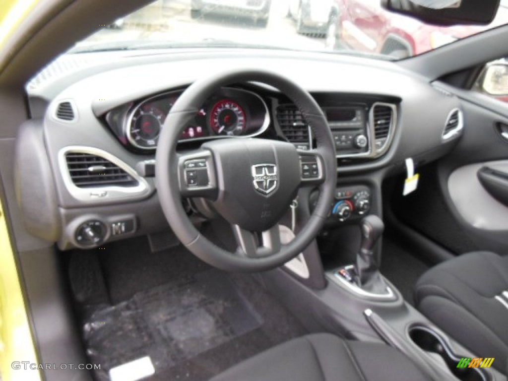 2013 Dodge Dart Rallye Black/Light Diesel Gray Dashboard Photo #74658608