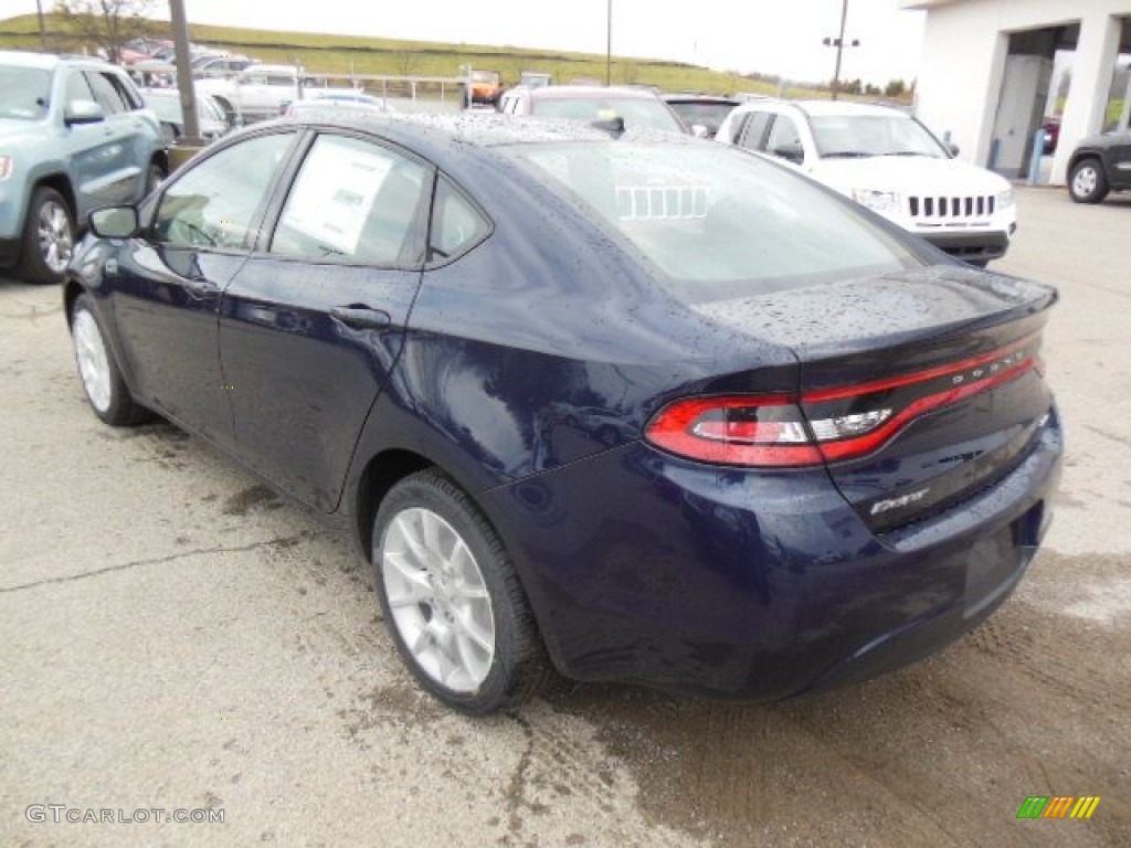 2013 Dart SXT - True Blue Pearl Coat / Black photo #8