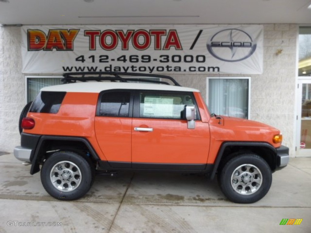 2013 FJ Cruiser 4WD - Magma Orange / Dark Charcoal photo #1