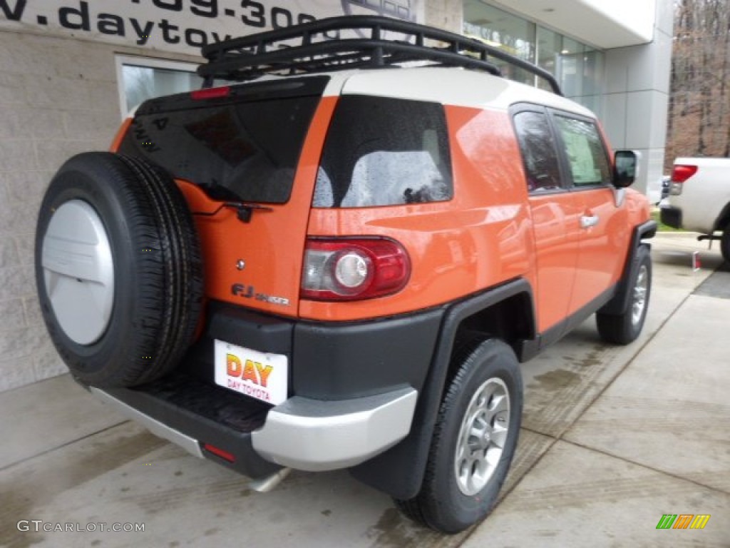 2013 FJ Cruiser 4WD - Magma Orange / Dark Charcoal photo #2