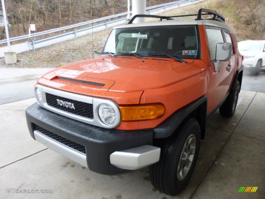 2013 FJ Cruiser 4WD - Magma Orange / Dark Charcoal photo #5