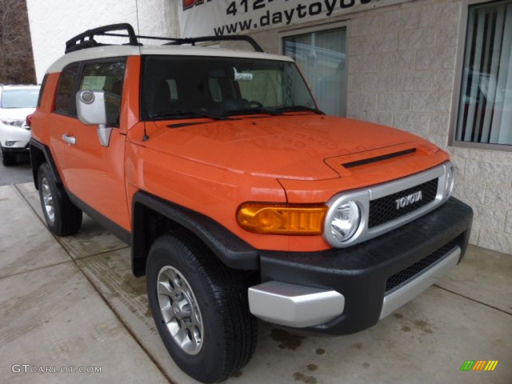 2013 FJ Cruiser 4WD - Magma Orange / Dark Charcoal photo #7