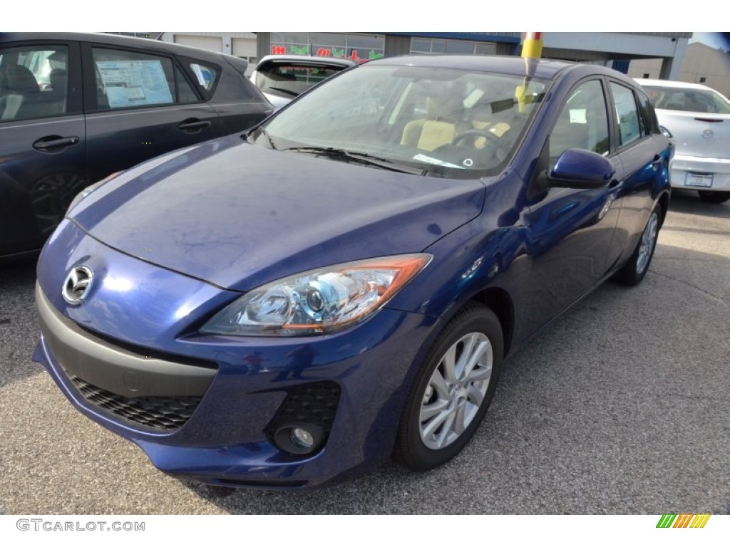 2012 MAZDA3 i Grand Touring 5 Door - Indigo Lights Mica / Dune Beige photo #1