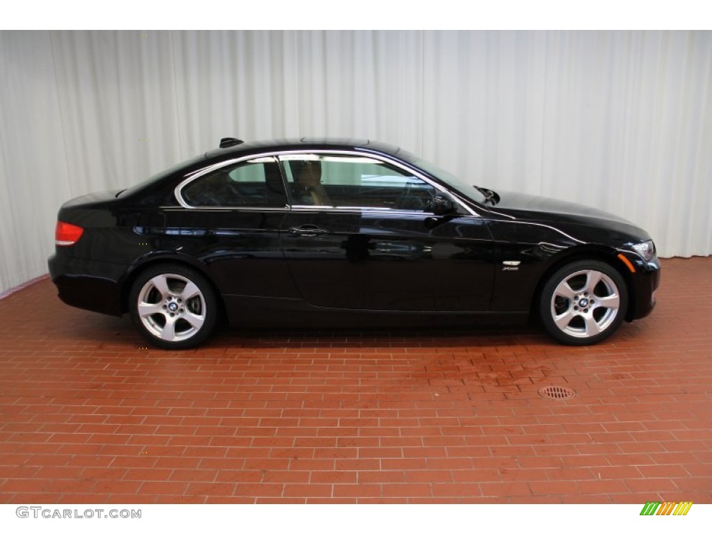 2010 3 Series 328i xDrive Coupe - Jet Black / Saddle Brown Dakota Leather photo #3