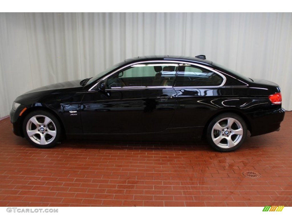 2010 3 Series 328i xDrive Coupe - Jet Black / Saddle Brown Dakota Leather photo #4