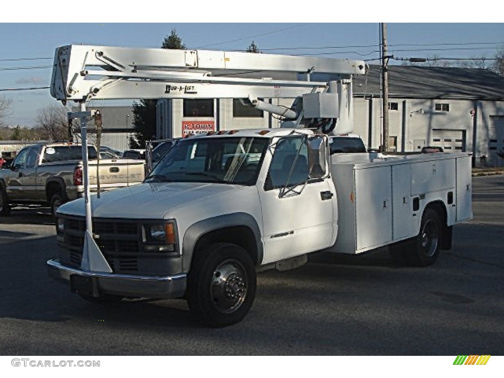 1997 C/K 3500 C3500 Regular Cab Dually Chassis - Summit White / Pewter photo #49