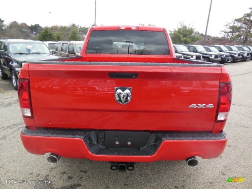 2013 1500 Express Quad Cab 4x4 - Flame Red / Black/Diesel Gray photo #7