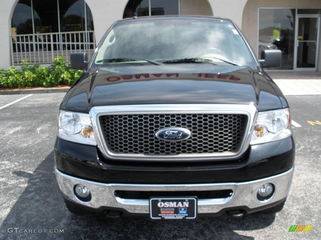 2008 F150 Lariat SuperCrew 4x4 - Black / Tan photo #1