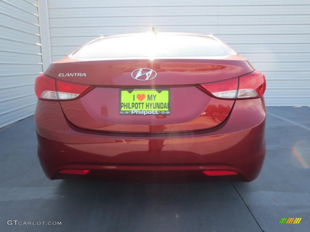 2013 Elantra GLS - Red / Beige photo #4