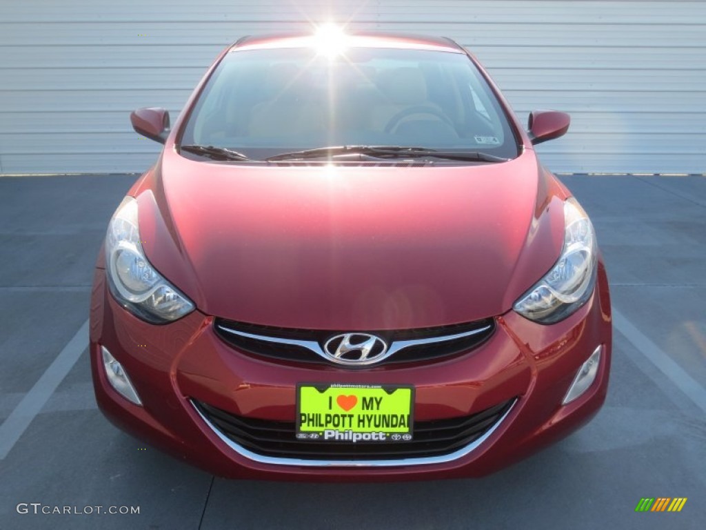 2013 Elantra GLS - Red / Beige photo #7