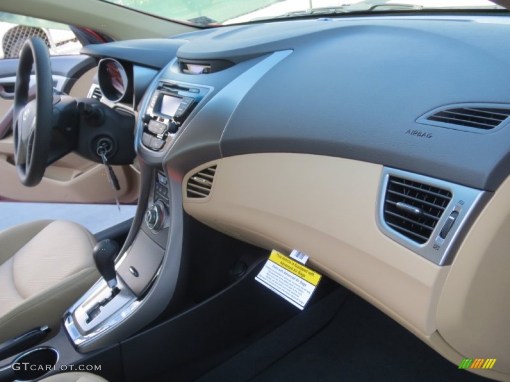 2013 Elantra GLS - Red / Beige photo #16