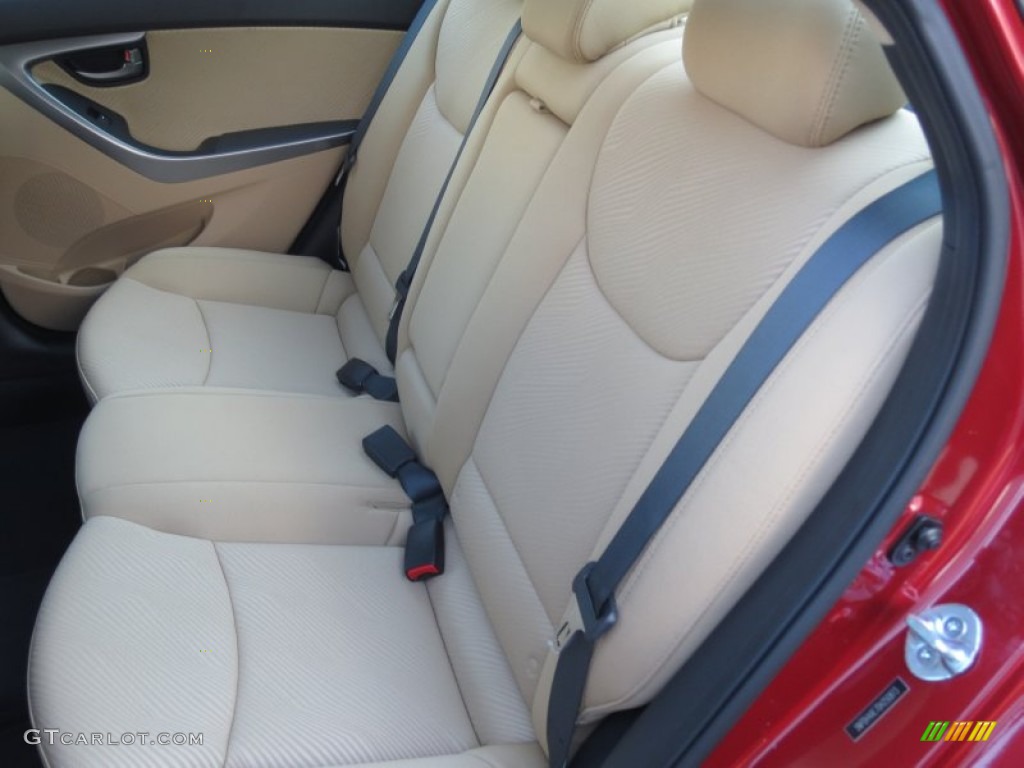2013 Elantra GLS - Red / Beige photo #18