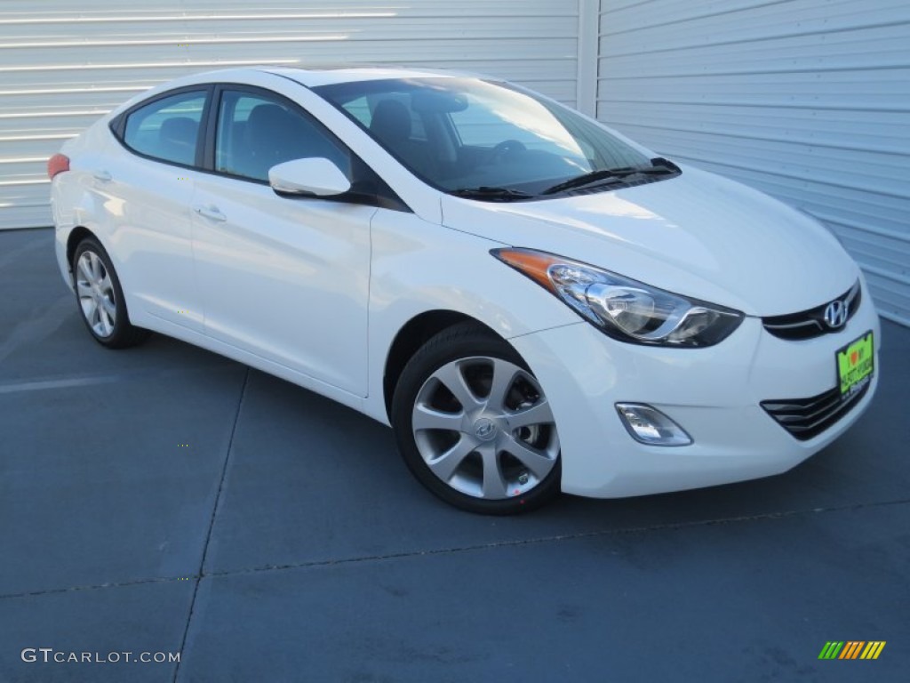 2013 Elantra Limited - Shimmering White / Black photo #1