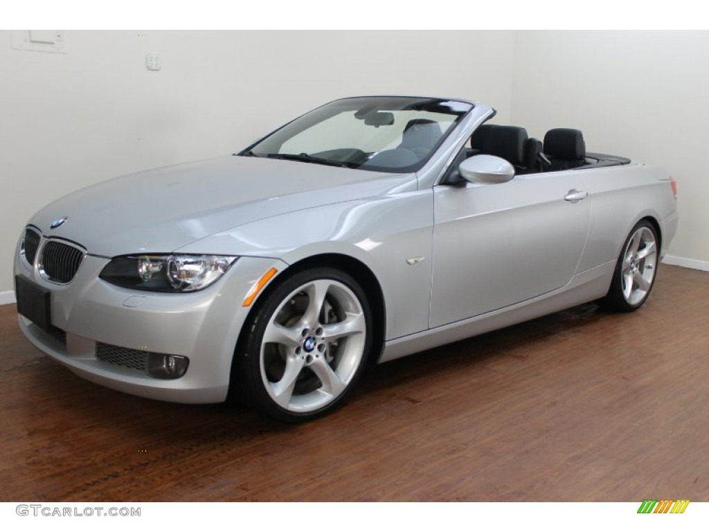 2009 3 Series 335i Convertible - Titanium Silver Metallic / Black photo #1