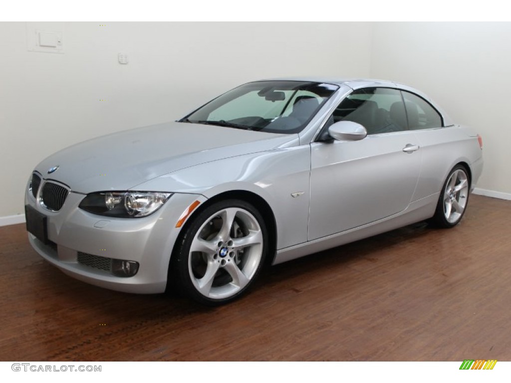 2009 3 Series 335i Convertible - Titanium Silver Metallic / Black photo #2
