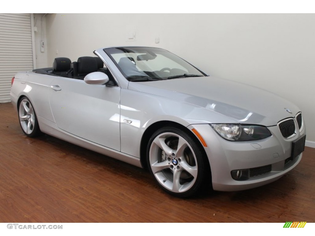 2009 3 Series 335i Convertible - Titanium Silver Metallic / Black photo #3
