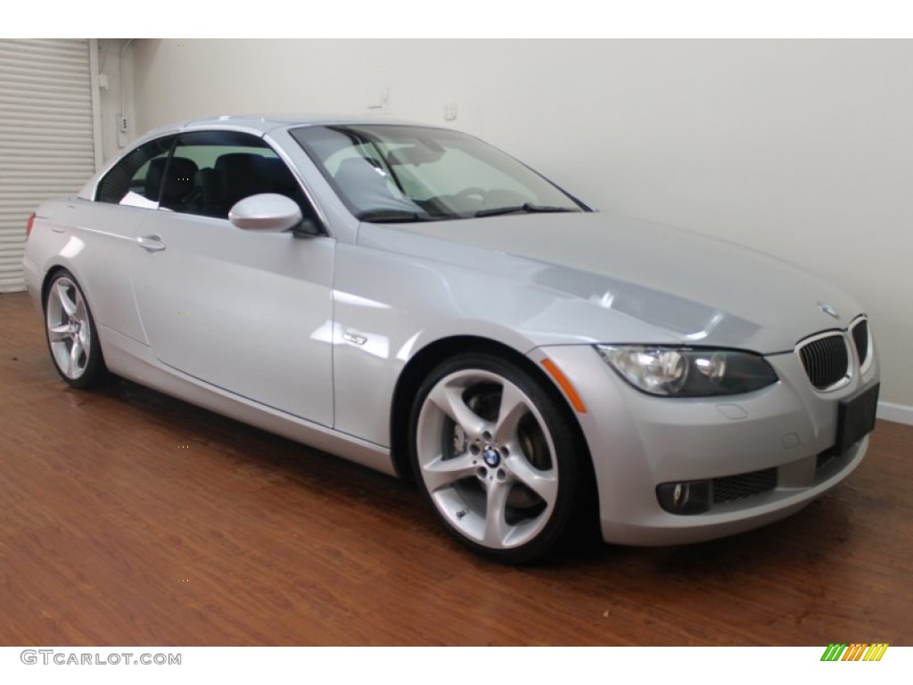 2009 3 Series 335i Convertible - Titanium Silver Metallic / Black photo #4
