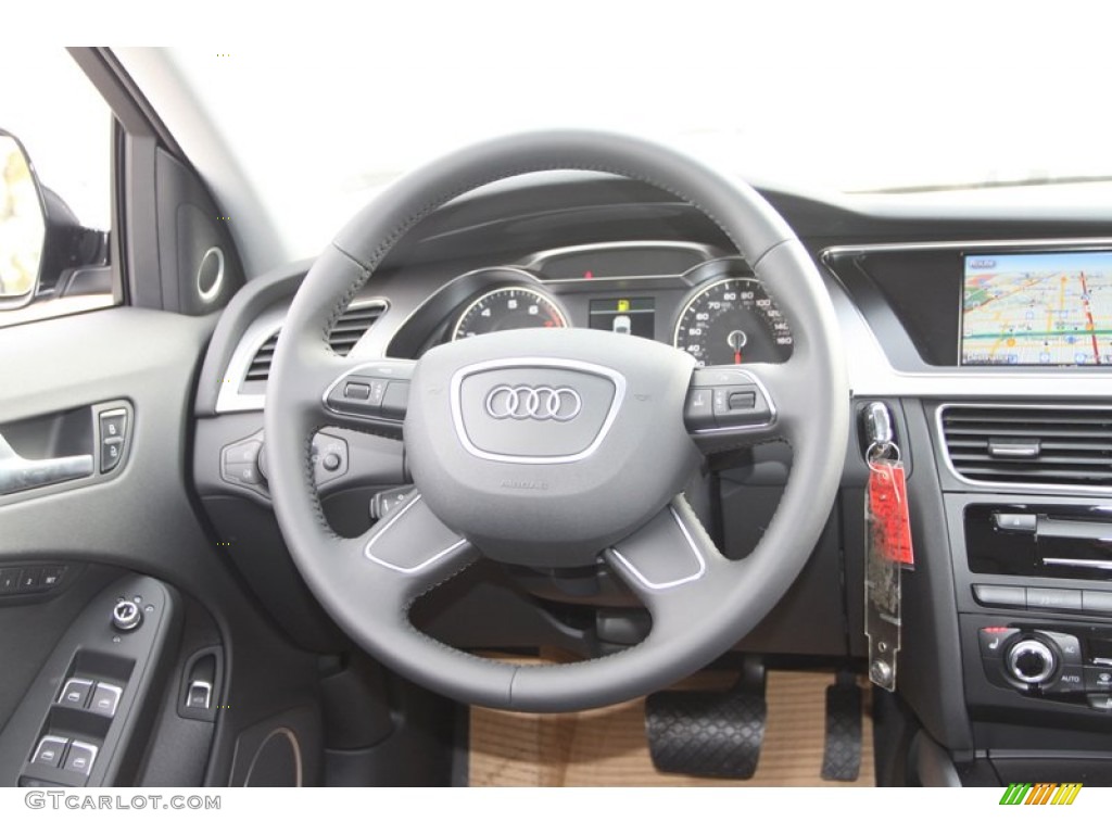 2013 Audi Allroad 2.0T quattro Avant Black Steering Wheel Photo #74664162