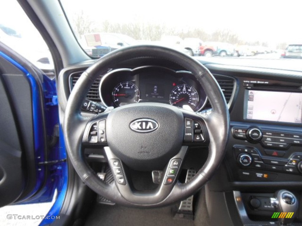 2011 Kia Optima SX Black Sport Steering Wheel Photo #74664444