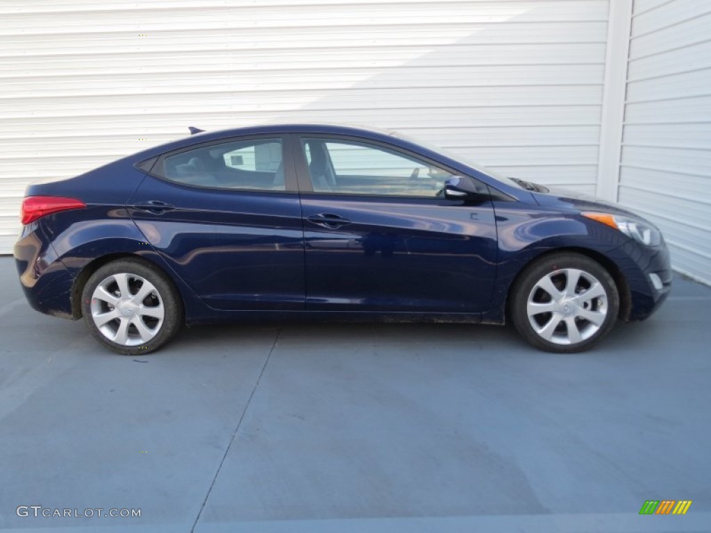 2013 Elantra Limited - Indigo Night / Gray photo #2