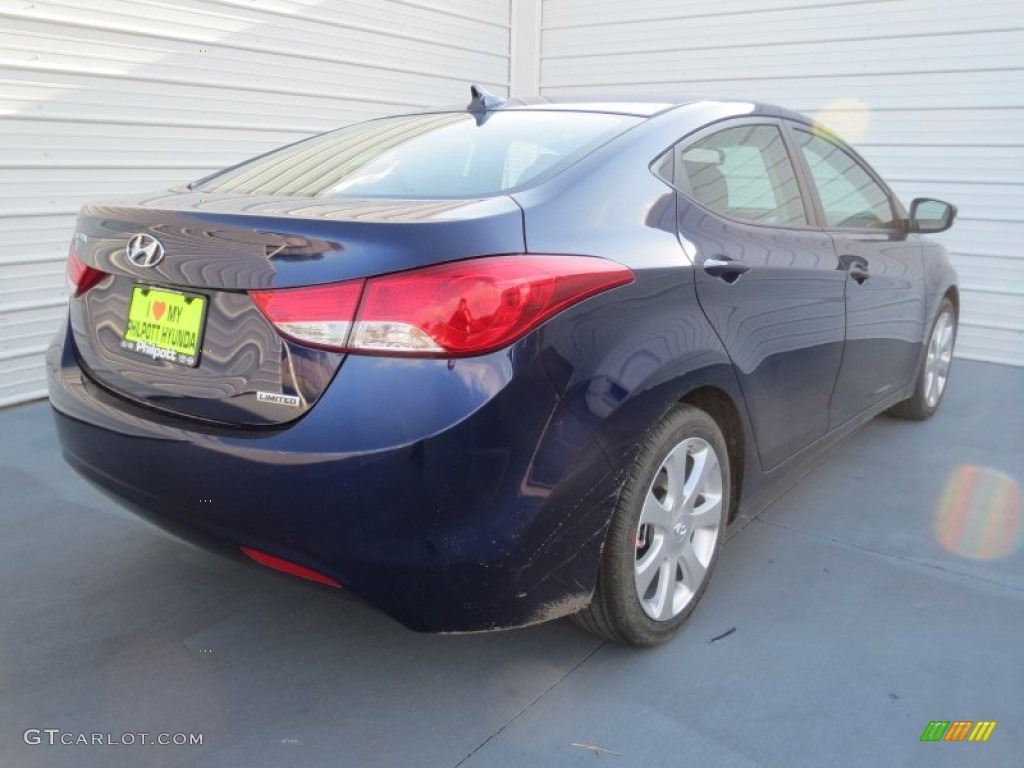 2013 Elantra Limited - Indigo Night / Gray photo #3