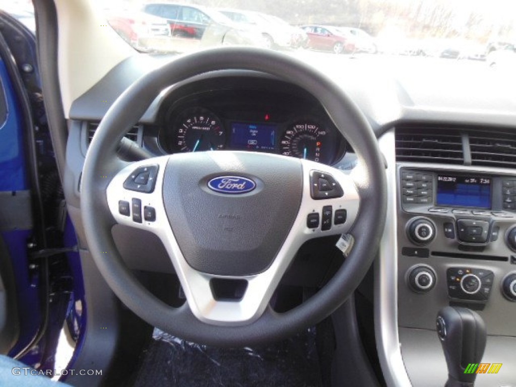 2013 Ford Edge SE AWD Charcoal Black Steering Wheel Photo #74666001